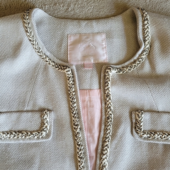 Rebecca Taylor silk blend cropped blazer size 4 - Picture 4 of 16